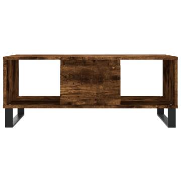 Elegant Smoked Oak Coffee Table - 90x50 cm | Hipomarket