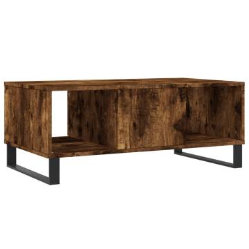 Elegant Smoked Oak Coffee Table - 90x50 cm | Hipomarket