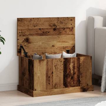 Storage Box Old Wood 70x40x38 cm - Durable Engineered Wood