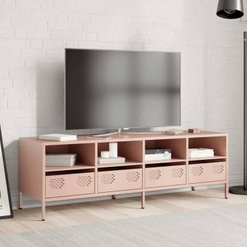 Stylish Pink TV Cabinet - 135x39x43.5 cm in Cold-rolled Steel