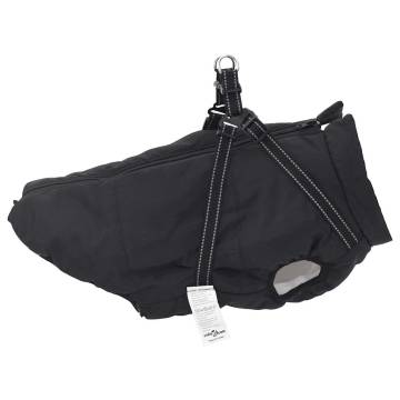 Dog Coat with Harness - Waterproof & Reflective - 5XL Black