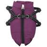 Waterproof Reflective Dog Coat with Harness - Purple L