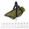 Dog Coat with Harness Waterproof Reflective - Army Green S