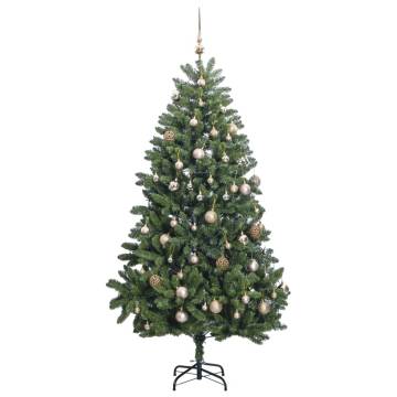 Artificial Hinged Christmas Tree with 300 LEDs & Ball Set - 300 cm