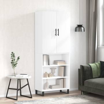 Stylish Highboard White 69.5x34x180 cm | Durable Storage Solution