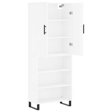 Stylish Highboard White 69.5x34x180 cm | Durable Storage Solution