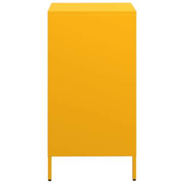 Mustard Yellow Steel Sideboard - Stylish Storage Solution