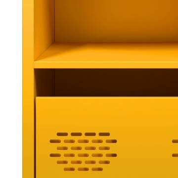 Mustard Yellow Steel Sideboard - Stylish Storage Solution