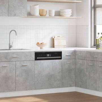 Concrete Grey Dishwasher Panel - 60x1.5x67 cm | HipoMarket