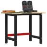 Solid Wood Oak Workbench 100x60x81.5 cm | Durable & Versatile