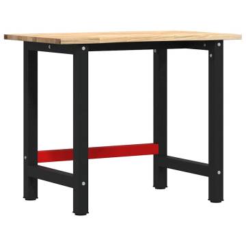 Solid Wood Oak Workbench 100x60x81.5 cm | Durable & Versatile