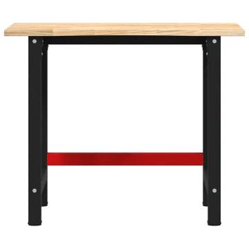 Solid Wood Oak Workbench 100x60x81.5 cm | Durable & Versatile