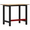 Solid Wood Oak Workbench 100x60x81.5 cm | Durable & Versatile