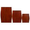 Nesting Side Tables - 3 pcs Classical Brown Solid Wood Mahogany