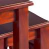 Nesting Side Tables - 3 pcs Classical Brown Solid Wood Mahogany