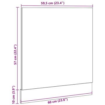 Dishwasher Panel Old Wood 60x1.5x67 cm - Durable Engineered Wood