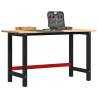  Workbench 140x60x81.5 cm Solid Wood Oak Colour natural Size 140 x 60 x 81.5 cm Quantity in Package 1 