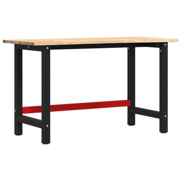 Solid Oak Workbench 140x60 cm – Durable & Stylish | Hipomarket