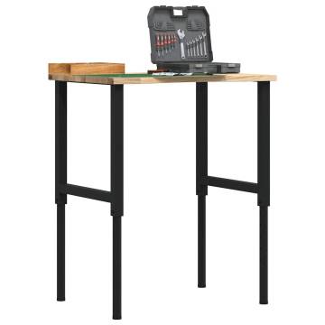 Workbench 80x60x(71.5-98) cm Solid Wood Oak | Hipo Market