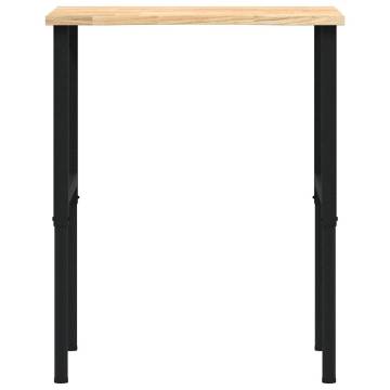 Workbench 80x60x(71.5-98) cm Solid Wood Oak | Hipo Market