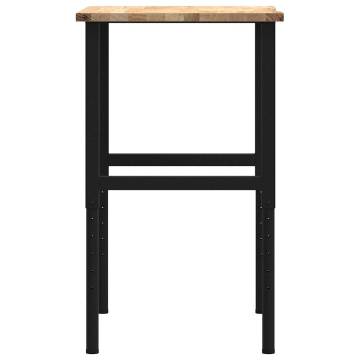 Workbench 80x60x(71.5-98) cm Solid Wood Oak | Hipo Market