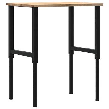 Workbench 80x60x(71.5-98) cm Solid Wood Oak | Hipo Market