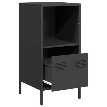 Stylish Black Sideboard - Cold-Rolled Steel | HipoMarket