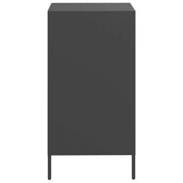 Stylish Black Sideboard - Cold-Rolled Steel | HipoMarket