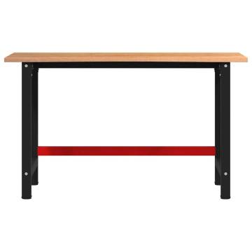 Workbench Dark Brown 140x60 cm Solid Oak - Durable & Stylish