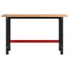 Workbench Dark Brown 140x60 cm Solid Oak - Durable & Stylish