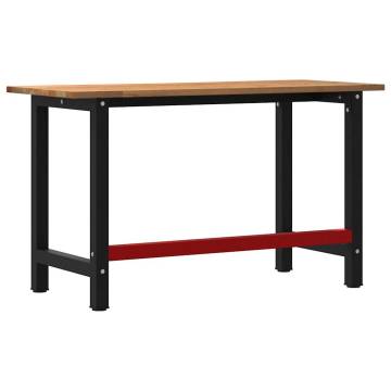 Workbench Dark Brown 140x60 cm Solid Oak - Durable & Stylish