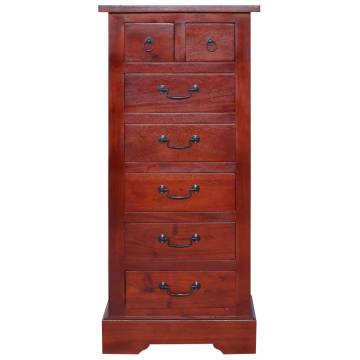 Stunning Solid Mahogany Chest of Drawers - 45x35x100cm