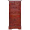 Stunning Solid Mahogany Chest of Drawers - 45x35x100cm