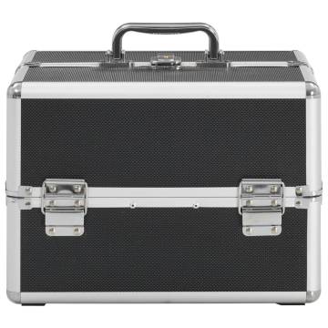 Stylish Black Aluminium Make-up Case | 22x30x21 cm