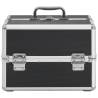 Stylish Black Aluminium Make-up Case | 22x30x21 cm