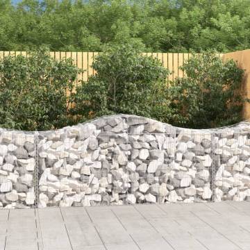 Arched Gabion Baskets - 30 pcs Galvanised Iron Garden Barriers