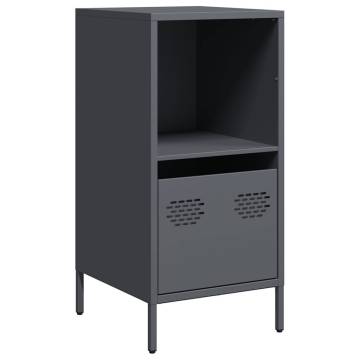 Stylish Anthracite Sideboard - Cold-Rolled Steel 35x39x73.5 cm