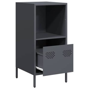 Stylish Anthracite Sideboard - Cold-Rolled Steel 35x39x73.5 cm