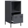 Stylish Anthracite Sideboard - Cold-Rolled Steel 35x39x73.5 cm