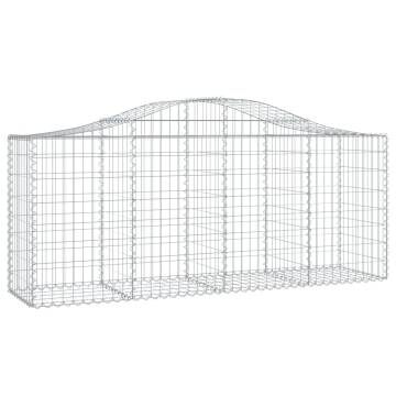 Arched Gabion Baskets - 30 pcs Galvanised Iron Garden Barriers