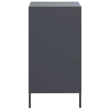 Stylish Anthracite Sideboard - Cold-Rolled Steel 35x39x73.5 cm