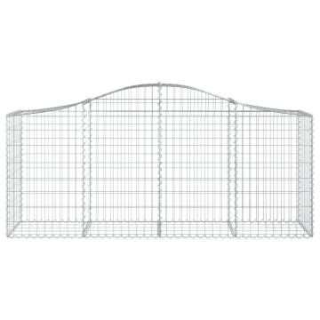 Arched Gabion Baskets - 30 pcs Galvanised Iron Garden Barriers