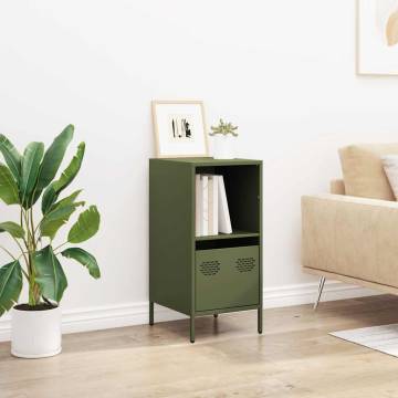 Olive Green Sideboard | Cold-Rolled Steel - 35x39x73.5 cm