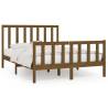 Honey Brown Solid Wood King Size Bed Frame 150x200 cm