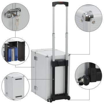 Pilot Trolley 47x39x27cm Silver Aluminium - Travel Convenience