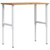 Workbench Light Brown 100x60 cm - Solid Oak Wooden Table