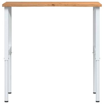 Workbench Light Brown 100x60 cm - Solid Oak Wooden Table