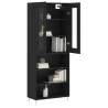 Stylish Highboard Black 69.5x34x180 cm Engineered Wood