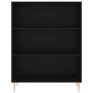 Stylish Highboard Black 69.5x34x180 cm Engineered Wood