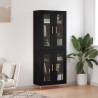  Highboard Black 69.5x34x180 cm Engineered Wood Colour black Quantity in Package 1 Model 2 glass doors 